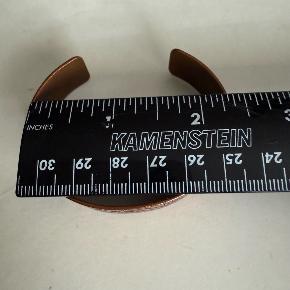 Vintage Copper Patterned Bracelet - image 4